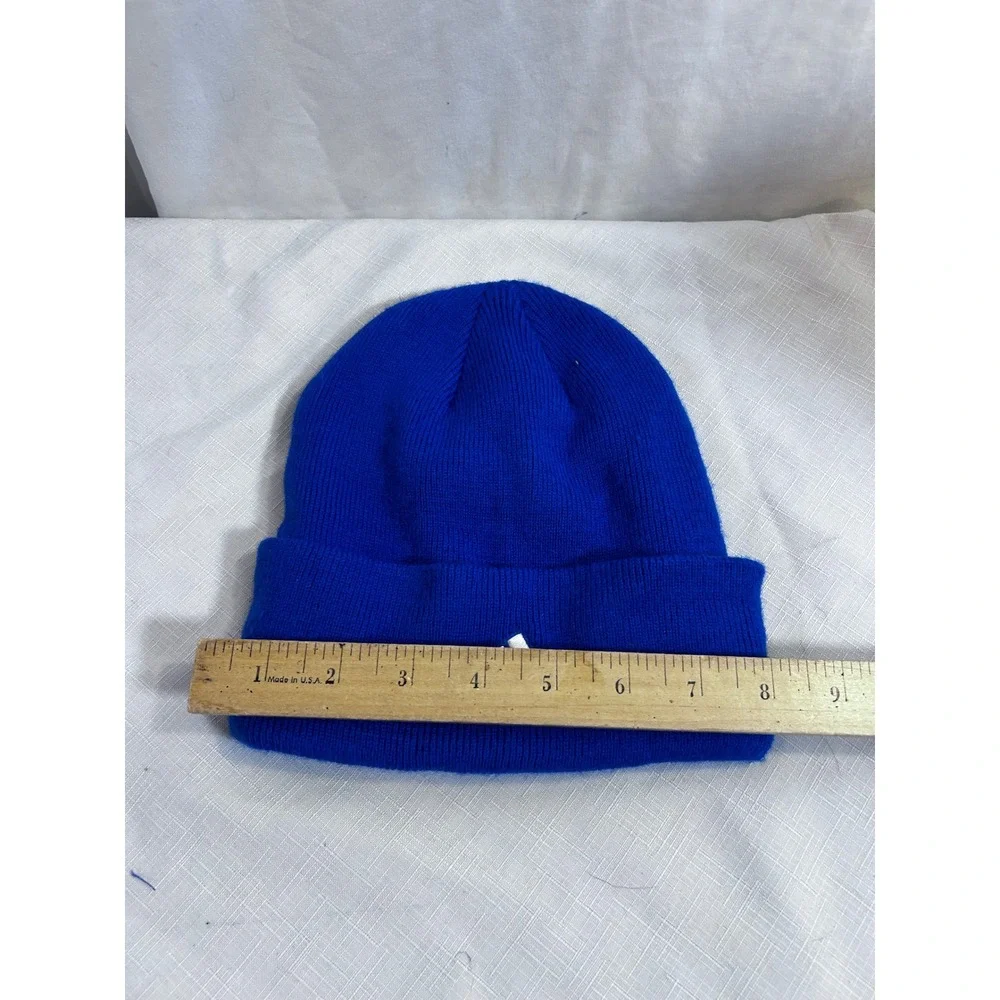 Adidas Beanie OSFA Royal Blue LN Embroidered Knit Cuffed Hat Mens